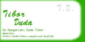 tibor duda business card